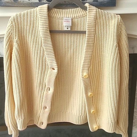 Hanna Anderson girls off-white/cream cardigan - Picture 6 of 7